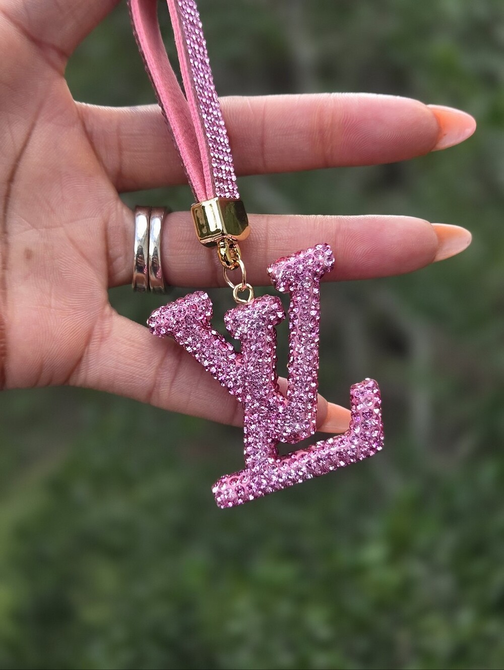 Pink LV Rhinestone/Bag Charm - Picture 2 of 2
